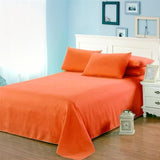 Cifeeo Bedding Sheet Combed Cotton Home Textile Solid Color Flat Sheets Bed Linens Queen King Size Bedspread (Pillowcase Can Order)