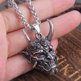 Vikings Jewelry Never Fade Stainless Steel Satanic Demon Men Necklace