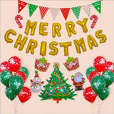 Merry Christmas Balloons Set Home Decorations Xmas Decor Foil Balloon Santa Claus Party Supplies