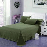 Cifeeo Bedding Sheet Combed Cotton Home Textile Solid Color Flat Sheets Bed Linens Queen King Size Bedspread (Pillowcase Can Order)