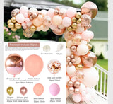 Rose Apricot Macaron Balloon Garland Arch Kit Wedding Birthday Party Decoration Confetti Latex Balloons For Girls Baby Shower