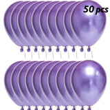 Back to school  decoration  50Pcs 12'' Top Quality Metallic Latex Balloon Thick Metal Chrome Alloy Ballon Adult Wedding Birthday Party Decorations Supplies