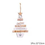 Christmas Gift Wooden Christmas Decoration for Home Christmas Tree Pendant Christmas Wood Ornaments Navidad New Year 2023