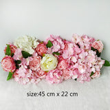 Christmas Gift Artificial Peony Rose Hydrangea Row Wedding Background Fake Flower Wall Decoration DIY Combination Wedding Arch Arrangement