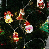 1.6m 10Led Christmas Decorations Santa Claus Xmas Tree LED String Lights Garland Xmas Tree Ornament Festival Decoration for Home