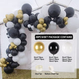 Cifeeo Black Gold Balloon Garland Arch Kit Confetti Latex Balloon 30th 40th 50th Birthday Party Balloons Decorations Adults Baby Shower