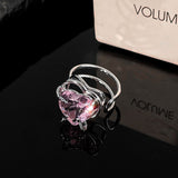 Graduation Gift New Arrival  Fashion Women Metal Party Heart Bridal Sets Bezel Setting All Compatible Rings Cute Simple Elegant Jewelry
