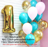 Kids 1st Birthday Decor Balloon Boy Girl Baby Shower Decor Balls Child One Year First Birthday Anniversary Party Decorations