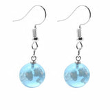 Christmas Gift Creative Handmade Resin Earring Transparent Round Ball Blue Sky White Cloud Stud Earring Bohemian Ladies Earring Funny Jewelry