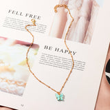 Alloy Necklace Color Acrylic Butterfly jewelry Sweet Clavicle Chain Necklace Birthday Party line Chain necklaces pendants