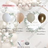 Christmas Gift 111pcs Balloon Garland Arch Kit Baby Shower Wedding White Double Cream Foil Balloon Birthday Anniversary Party Decor Supplies