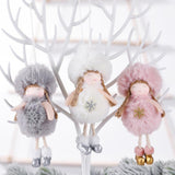 PATIMATE Christmas Angel Plush Doll Pendant Christmas Tree Ornament Christmas Decoration for Home Xmas Gifts Noel Navidad