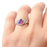 Change Mood Ring Round Emotion Feeling Changeable Ring Temperature Control Gems Color Changing Rings for Women Female