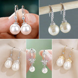Thanksgiving Cifeeo  Exquisite Imitation Pearl Drop Earrings For Women Wedding High Quality Party Anniversary Accessories Classic Jewelry Gift