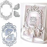 Cifeeo  Metal Cutting Dies Scrapbooking Stencil Die Cuts Card Embossing DIY  Photo Album Oval Frame Template Stencil