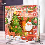 Merry Christmas Cards Christmas Tree Winter Gift Pop-Up Cards Christmas Decoration  Stickers Laser Cut New Year Greeting Cards