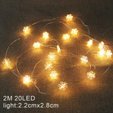 Mini Wooden House String Lights Christmas Tree Hanging Ornaments Warm White House Shape Fairy Light Noel 2022 xmas party decor