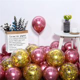 Cifeeo  10Pcs Star Confetti Balloon Metallic Confetti Latex Transparent Ballon Baby Shower Birthday Party Wedding Decoration Ball Globos