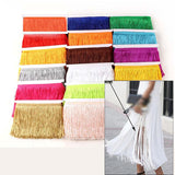 10yards 10cm Width Polyester Tassel Fringe Encryption Double Thread Lace Trimming for Latin Dress Curtain Diy Fabric Accessories