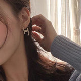 2023 New Geometric Pearl Zircon Cross Woman’s Dangle Earrings Fashion Korean Jewelry Luxury Party Elegant Girl Unusual Earrings