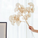Golden Artificial Plants Maple Leaf Christmas Decor Home Living Room Desk Decoration Party Wedding Holiday  Flower Arrangement