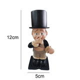 Cifeeo Creative Spoof Paper Holder Statue Cute Funny Decorative Resin Butler Shape Tissue Stand Rack Sculpture for Toilet Decoration