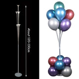 Christmas Gift 7/11 Tubes Air Balls Stand Stick Baloon Stand Holder Wedding Decoration Metallic Balloons Adult Birthday Balloons Party Supplies