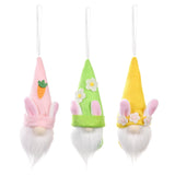 Cute Easter Long Ears Dolls Bunny No Face Doll Pink Yellow Green Blue Easter Decoration Ornaments Home Decor Gift For Children