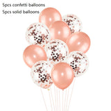 Rose Gold 21st Birthday Party Decoration Happy Birthday Balloons Banner Popcorn Garland for 21 Years Old Party Supplies