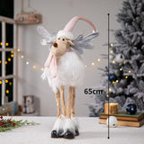 Christmas Gift 2022 Elk Santa Claus Snowman Christmas Dolls Christmas Decorations for Home Standing Toy Birthday Party Gift Kids