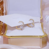 Good Luck Implication Earring for Women High Quality Rotatable Bling Zirconia Clip Earring Brincos