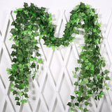 210CM Artificial Fake Vine Ivy Plant Silk Green Leaf Artificial Leaves For Festival Wedding Party Home Decoration Wall Hanging