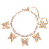 New Bling Dragon Crystal Tennis Chain Anklet for Women Fashion Gold Silver Color Rhinestone Anklet Foot Chain Jewelry Wholesale