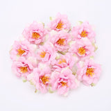 Cifeeo 10PCS 5.5cm Artificial Flower Head Silk Rose Orchid For Wedding Decoration Party DIY Wreath Gift Scrapbooking Craft Fake Flower