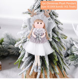 PATIMATE Christmas Angel Plush Doll Pendant Christmas Tree Ornament Christmas Decoration for Home Xmas Gifts Noel Navidad