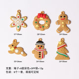 Christmas Gift 6/12Pcs Cute Funny Christmas Tree Decoration Hanging Pendant Gingerbread Man Xmas Tree Decor Ornament 2021 Newest Kid Gift