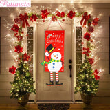 PATIMATE Christmas Cloth Hanging Flag Merry Christmas Decorations For Home Christmas Hanging Decoration  Xmas Gifts New Year