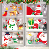 Christmas Window Stickers 2022 Christmas Decorations for Home Merry Christmas Ornament Xmas Navidad Noel Gifts Kid New Year 2023