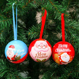 7 cm Christmas Tree Decor Hanging Balls Ornament Xmas Tree Can Ball Jar Storage Decorations Christmas Candy Cans Ball Kids Gift