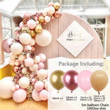 1set Macaron Baby Purple Balloons Set Pink Chrome Gold Garland Arch Kit Wedding Birthday Party Decoration Supplies Baptism Kid