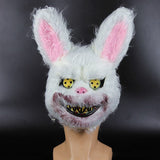 Christmas Gift Halloween Mask White Bunny Rabbit Bloody Creepy Halloween Horror Killer Masque Scary Adult Mask Dress