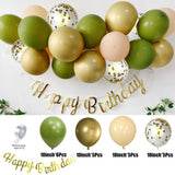 1Set Happy Birthday Balloons Retro Champagne Globos Garland Metallic Balloons For Home Party Wedding Baby Shower Decors Supplies