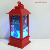 Christmas Gift Christmas Wind Lantern Led Electronic Candle Light Santa Snowman Merry Chrismas Decor For Home Xmas Tree Decor Noel Kids Gifts