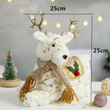 Cifeeo Elk Christmas Dolls Christmas Decorations for Home Retractable Standing Toy Birthday Party Gift Kids Santa Cluas Snowman