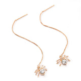 Fashion Crystal Spider Pendant Long Chain Earring Dangle Earrings Alloy Earrings for women