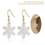 PATIMATE Christmas Tree Santa Claus Earring Pendant Christmas Decoration For Home  Xmas Navidad Decor Happy New Year