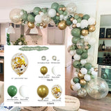 Christmas Gift White Chrome Gold Wedding Birthday Balloon Garland Arch Kit Bachelorette Engagements Anniversary Decoration Balloon Backdrop Diy