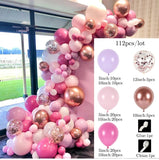 Rose Gold Balloon Arch Garland Kit Wedding Birthday Baloon Birthday Party Decor Kids Baby Shower Latex Confetti Ballon