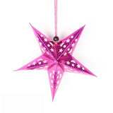 Christmas Gift 30/45/60cm 3D Star Paper Lampshade Wedding Home Pub Christmas Five-Pointed Ceiling Hanging Ornaments Decor Light