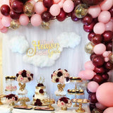 Christmas Gift 102pcs Pink Burgundy Balloon Arch Garland Kit Golden Confetti Balloons Wedding Hawaiian Party Birthday Ballons Globos Decoration